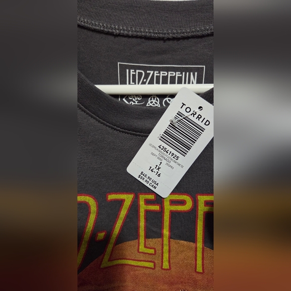 NWT Torrid Led Zeppelin Oversized Graphic T-Shirt - Picture 6 of 9